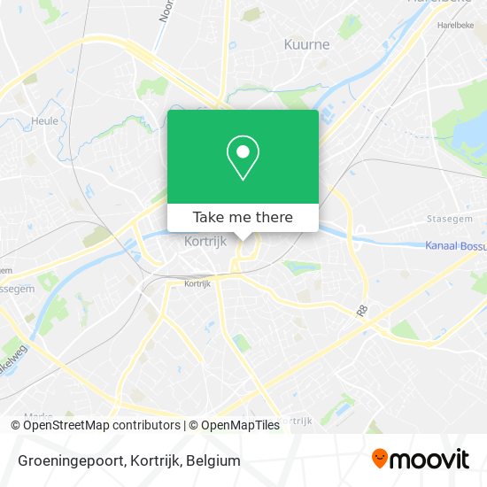 Groeningepoort, Kortrijk map