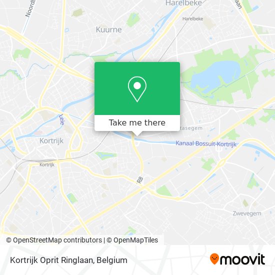 Kortrijk Oprit Ringlaan map