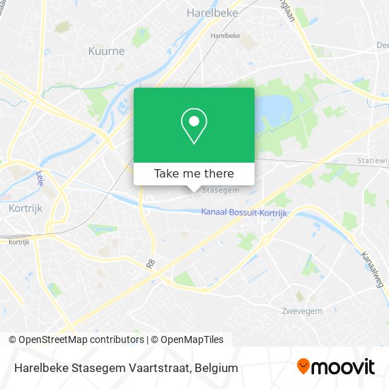 Harelbeke Stasegem Vaartstraat map