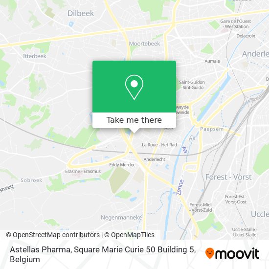 Astellas Pharma, Square Marie Curie 50 Building 5 map