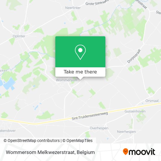 Wommersom Melkwezerstraat map