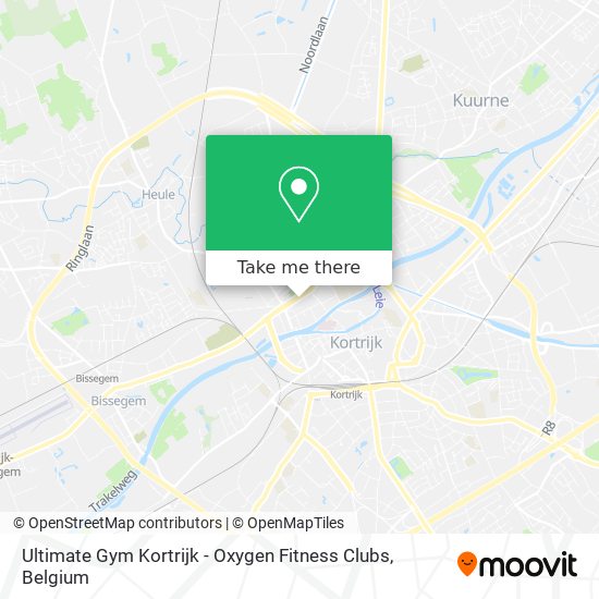 Ultimate Gym Kortrijk - Oxygen Fitness Clubs map