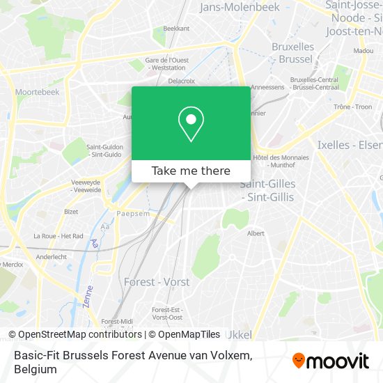 Basic-Fit Brussels Forest Avenue van Volxem plan