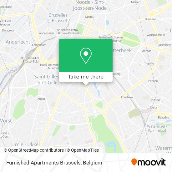 Furnished Apartments Brussels map