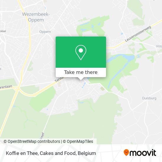 Koffie en Thee, Cakes and Food map