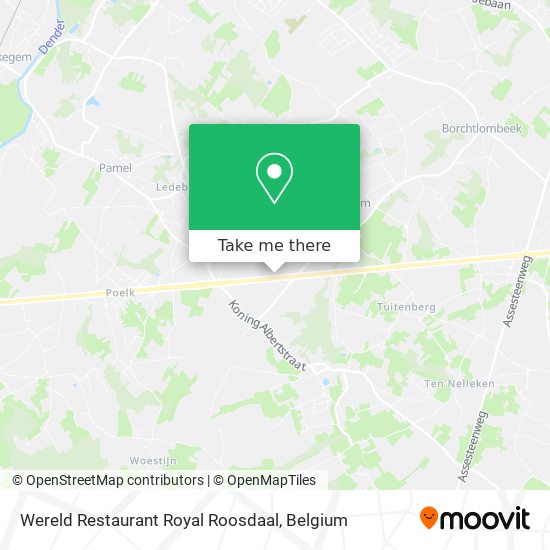 Wereld Restaurant Royal Roosdaal map