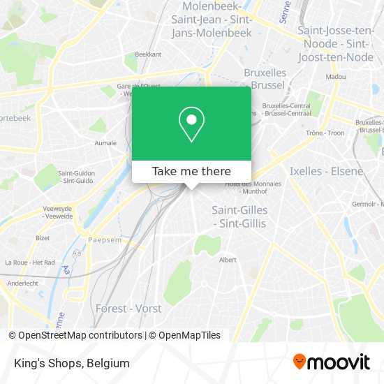 King's Shops map