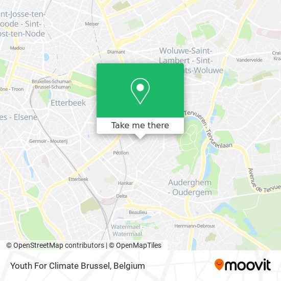 Youth For Climate Brussel map