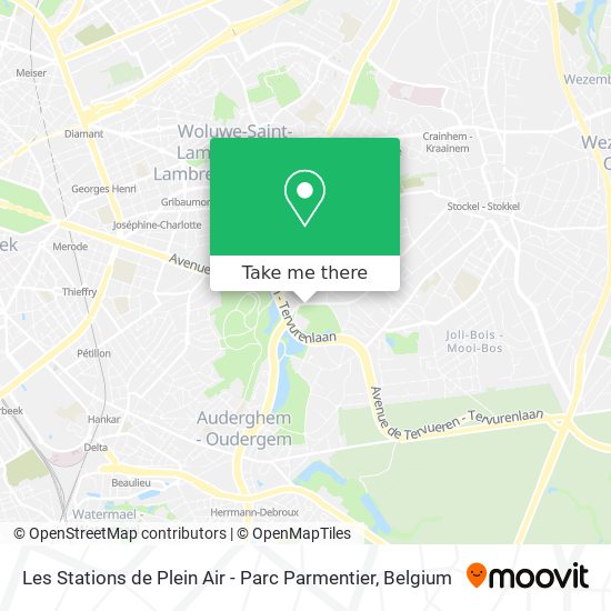 Les Stations de Plein Air - Parc Parmentier map