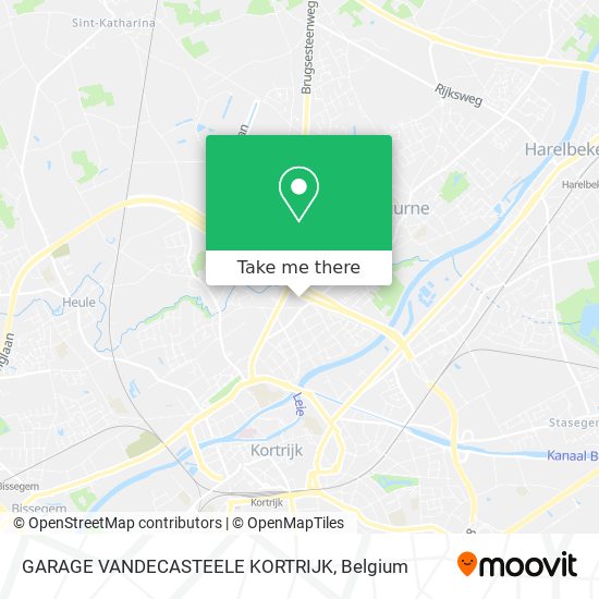 GARAGE VANDECASTEELE KORTRIJK map