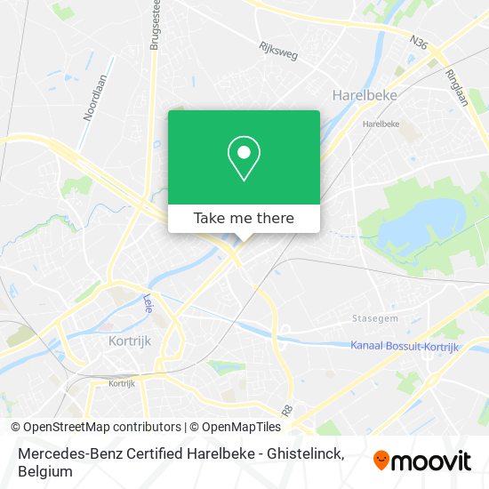 Mercedes-Benz Certified Harelbeke - Ghistelinck map
