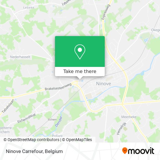 Ninove Carrefour map