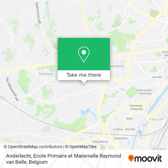 Anderlecht, Ecole Primaire et Maternelle Raymond van Belle map