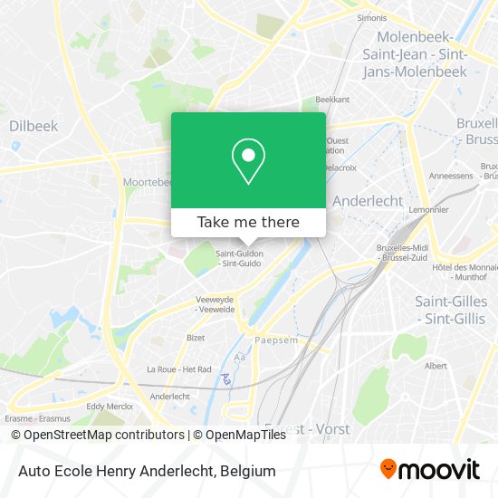 Auto Ecole Henry Anderlecht map