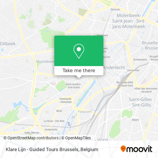 Klare Lijn - Guided Tours Brussels map