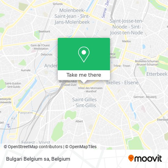 Bulgari Belgium sa map