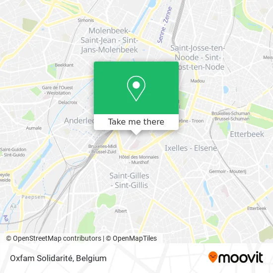 Oxfam Solidarité map