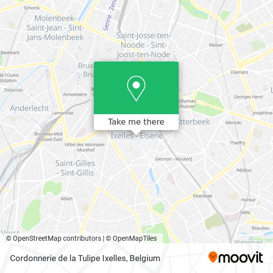 Cordonnerie de la Tulipe Ixelles map