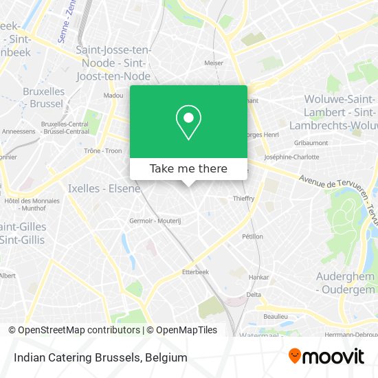 Indian Catering Brussels map