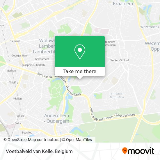 Voetbalveld van Kelle plan