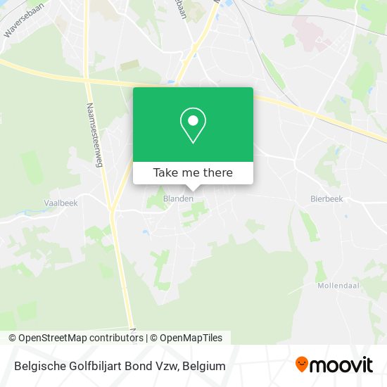Belgische Golfbiljart Bond Vzw map