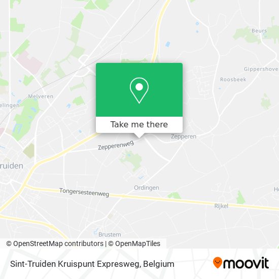Sint-Truiden Kruispunt Expresweg map