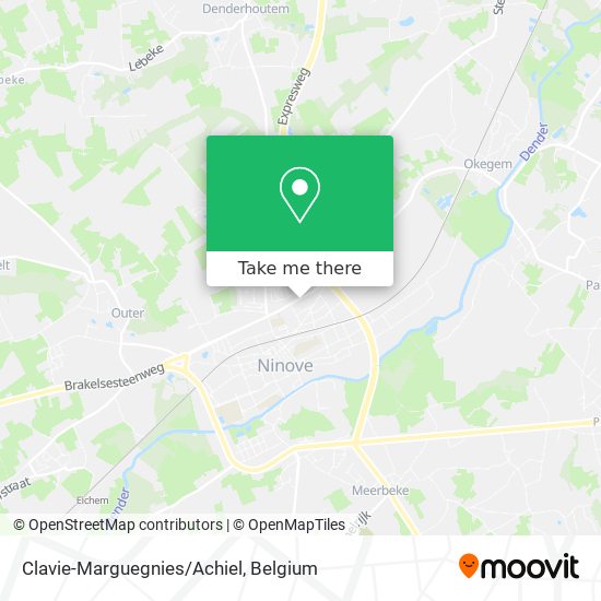 Clavie-Marguegnies/Achiel map