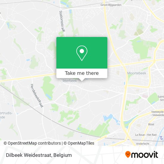 Dilbeek Weidestraat map