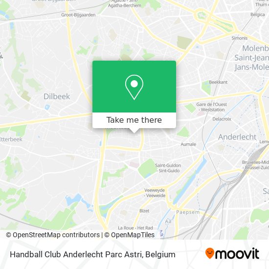 Handball Club Anderlecht Parc Astri map