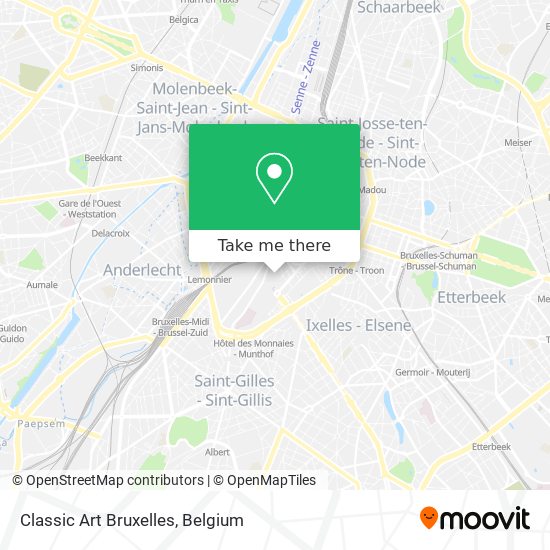 Classic Art Bruxelles map
