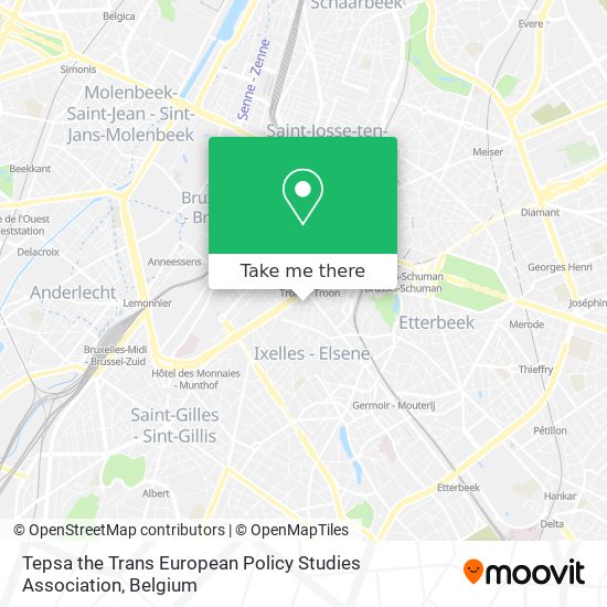Tepsa the Trans European Policy Studies Association map
