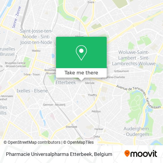 Pharmacie Universalpharma Etterbeek plan