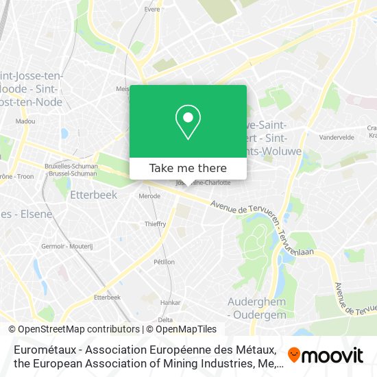 Eurométaux - Association Européenne des Métaux, the European Association of Mining Industries, Me map
