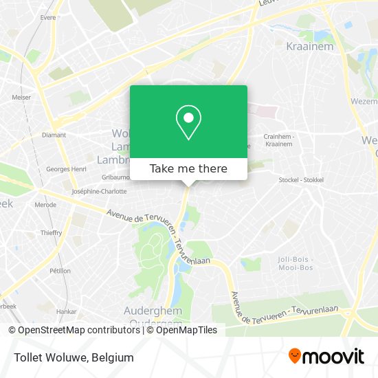 Tollet Woluwe map