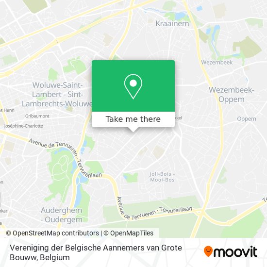 Vereniging der Belgische Aannemers van Grote Bouww map