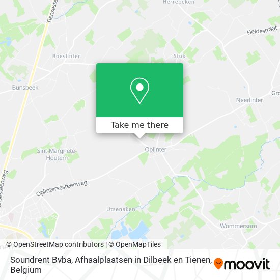 Soundrent Bvba, Afhaalplaatsen in Dilbeek en Tienen plan