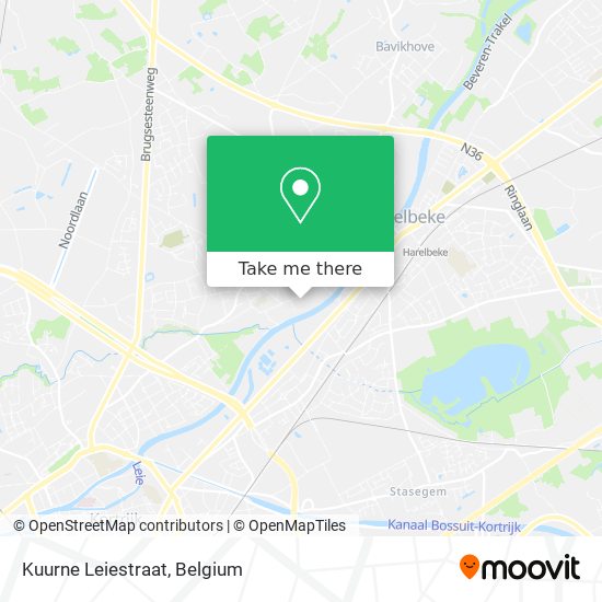 Kuurne Leiestraat map