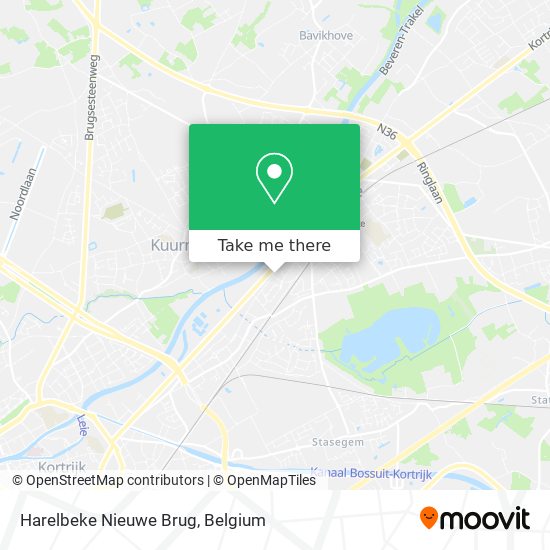 Harelbeke Nieuwe Brug map