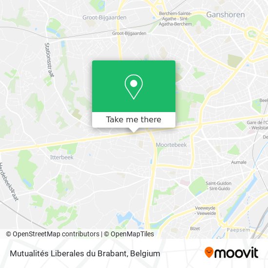 Mutualités Liberales du Brabant map