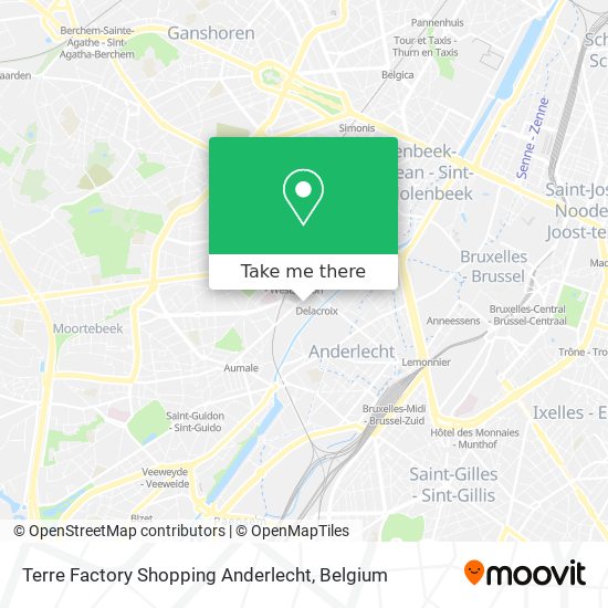 Terre Factory Shopping Anderlecht map