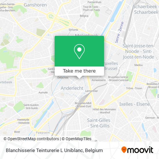 Blanchisserie Teinturerie L Uniblanc map
