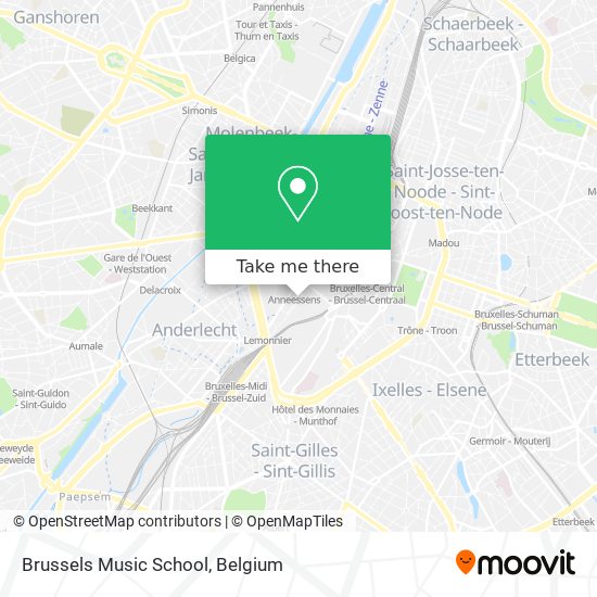 Brussels Music School map