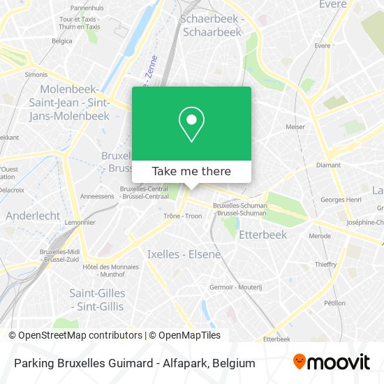 Parking Bruxelles Guimard - Alfapark map