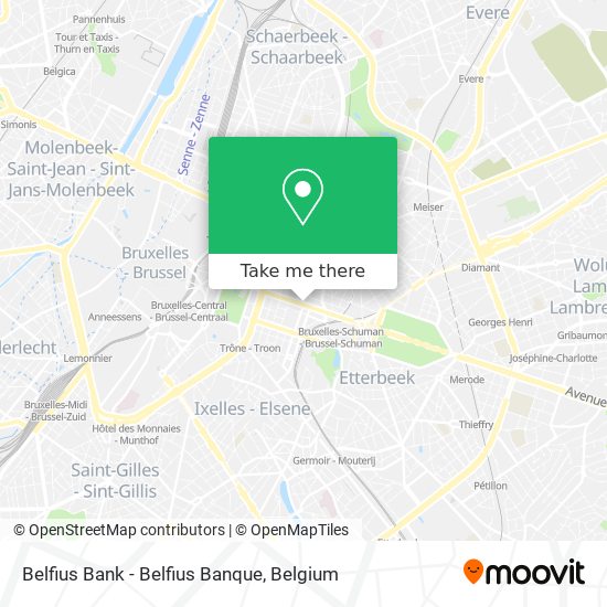 Belfius Bank - Belfius Banque map