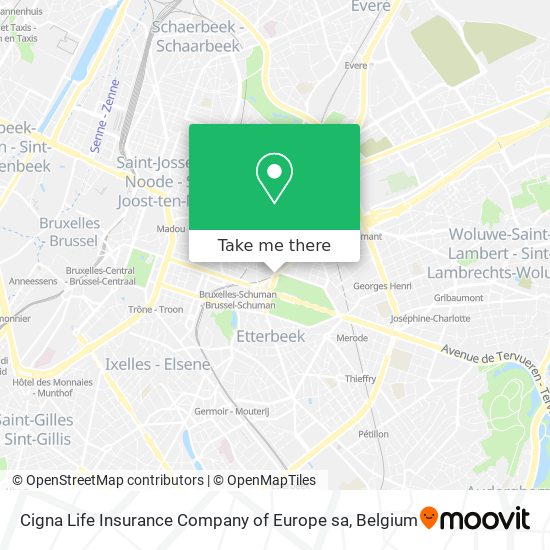 Cigna Life Insurance Company of Europe sa map