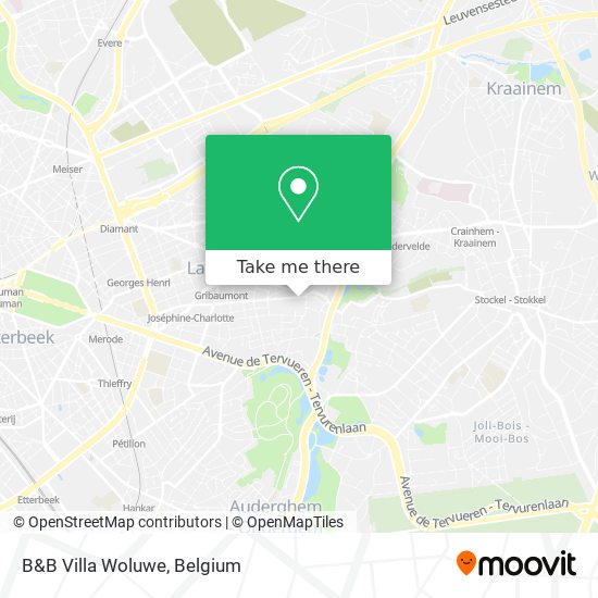 B&B Villa Woluwe map