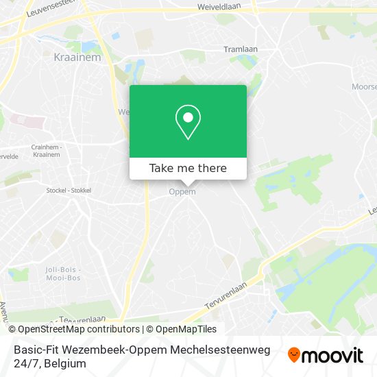Basic-Fit Wezembeek-Oppem Mechelsesteenweg 24 / 7 map