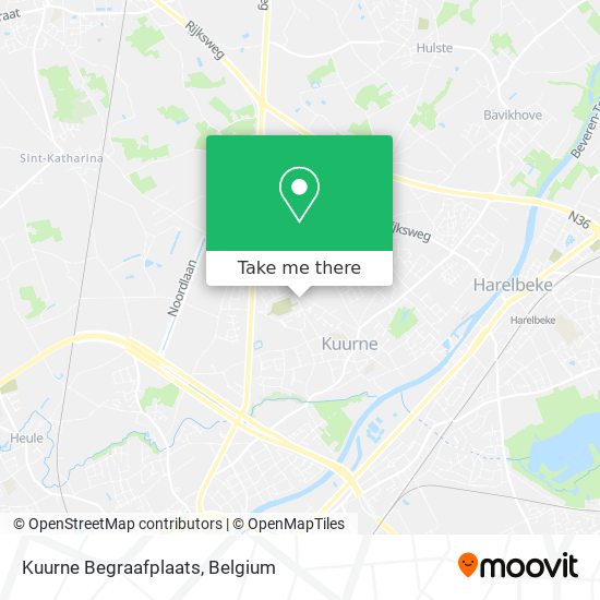 Kuurne Begraafplaats map