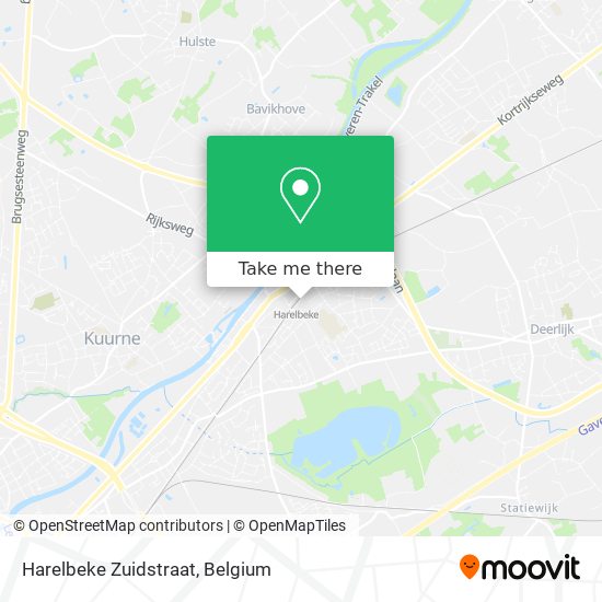 Harelbeke Zuidstraat map