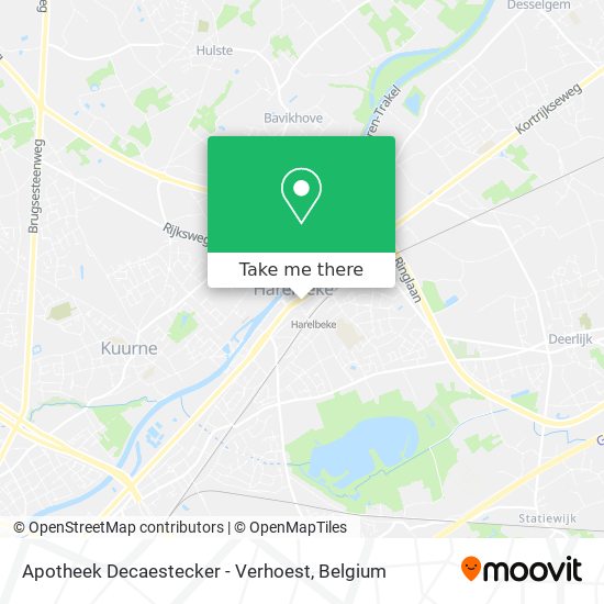 Apotheek Decaestecker - Verhoest map